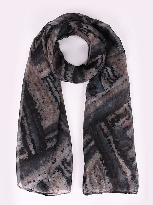Women's scarf with viscose patterns Petrol scarf