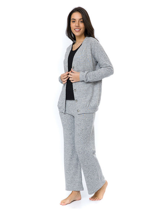 Women's set of pyjamas with cardigan (8103)