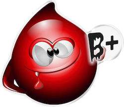 One Design Blood Group B+ Sticker