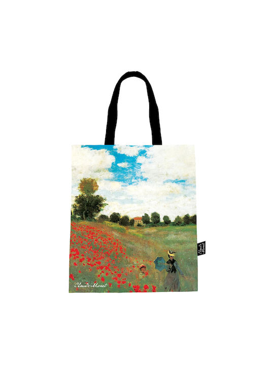 MULTICOLORED CANVAS SHOPPING BAG LES COQUELICOTS 44 cm