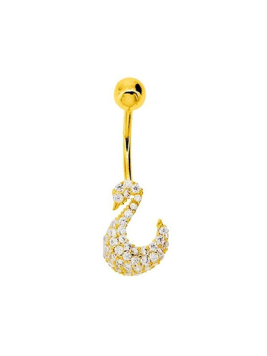 14K Gold piercing earring