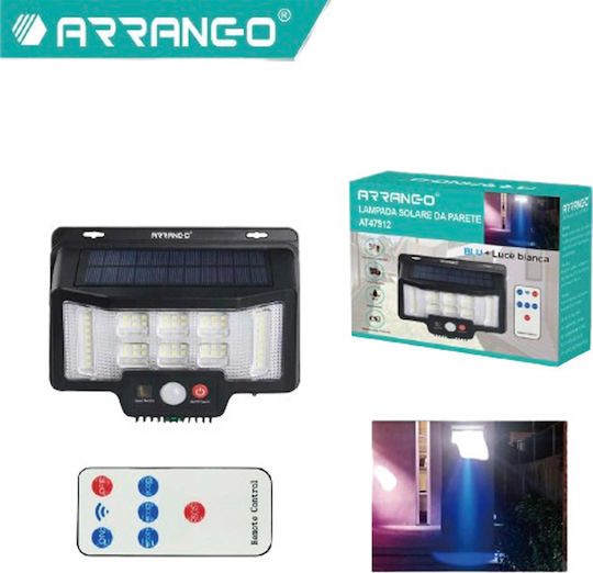 Arrango Arrango Επιτοίχιο Ηλιακό Φωτιστικό με Αισθητήρα Κίνησης και Φωτοκύτταρο 17x12εκ.