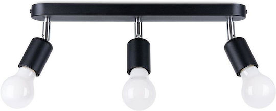 Sollux Triple Spot with Socket E27 in Black Color