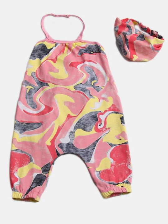 Joyce Kinder Latzhose Stoff Rosa