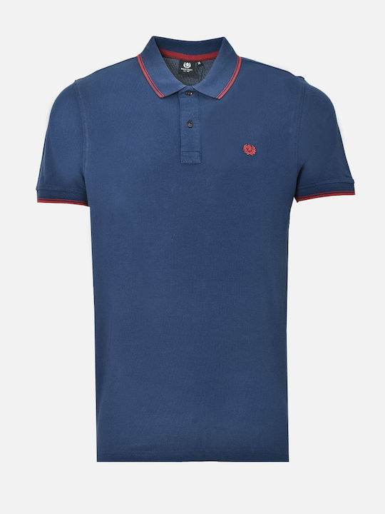 Ascot Men's Short Sleeve Blouse Polo Blue