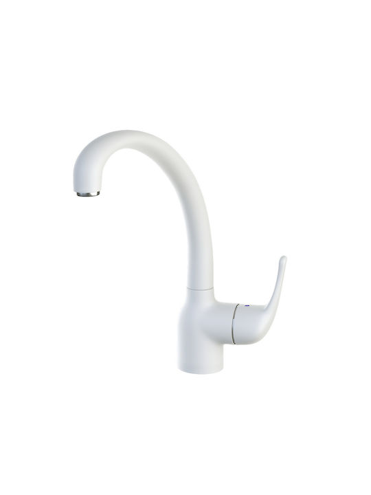 Sanitec Jolla Kitchen Faucet Counter White