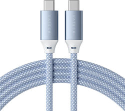 Satechi Braided USB 3.1 Cable USB-C male - USB-C male 100W Μπλε 2m (ST-TCC2MB)