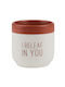 Raeder Planter Ceramic White 6.5x6.5x6.5cm.