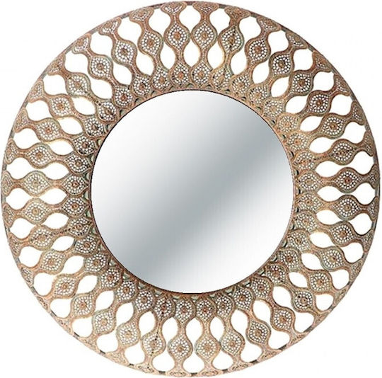 Atmosphera Wandspiegel mit Bronze Metallisch Rahmen Durchmesser 58cm 1Stück