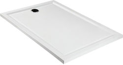 Sanitec Rectangular Acrylic Shower White 120x80x2cm
