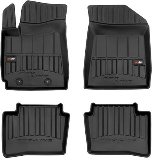 Frogum Set of Front and Rear Mats 4pcs Tray Type for Hyundai i10 Black