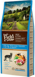 Sam's Field Junior Large 13kg Dry Food With Few Grains for Puppies of Large Breeds with Beef and Deer