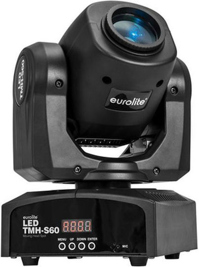 Eurolite Φωτορυθμικό Spot LED DMX με Ρομποτική Κεφαλή TMH-S60 Black