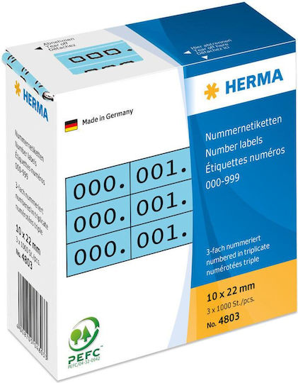 Herma Autocolante mici in Albastru Culoare 10x22mm