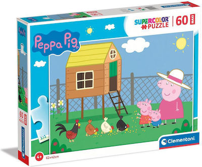 Puzzle pentru Copii Supercolor - Peppa Pig pentru 4++ Ani 60buc Clementoni