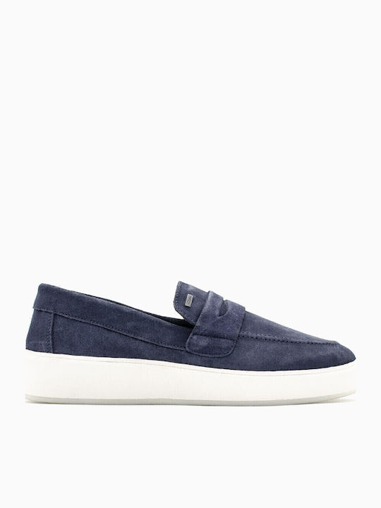 Suede Ανδρικά Loafers σε Μπλε Χρώμα