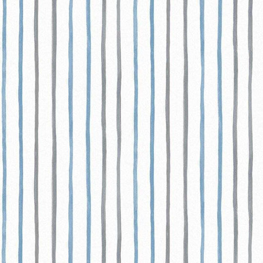 Ταπετσαρία Τοίχου Painterly Stripe Μπλε 1000x52cm