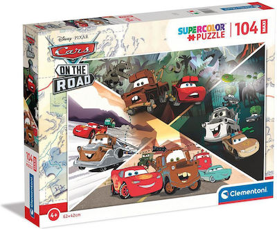 Puzzle pentru Copii Supercolor - Cars pentru 4++ Ani 104buc Clementoni