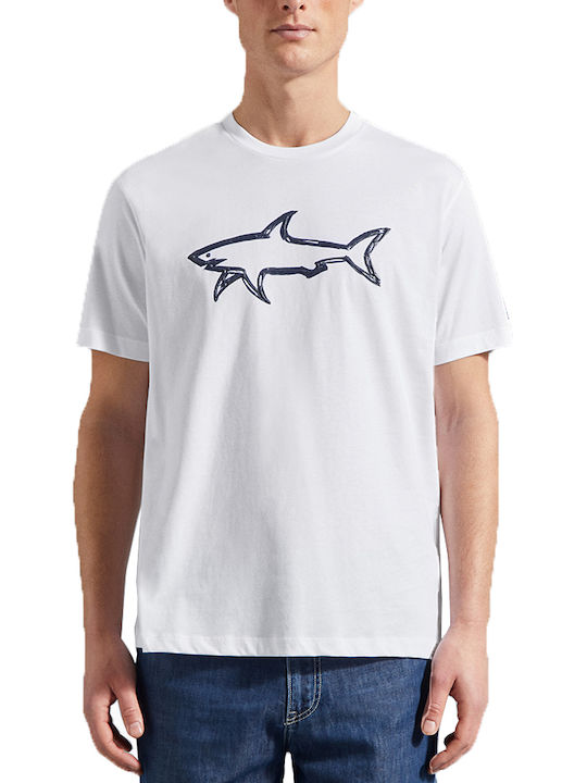 Paul & Shark Ανδρικό T-shirt Λευκό με Στάμπα