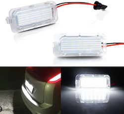 Led Φαναράκια Πινακίδας Για Ford Focus MK2 2008-2010 / Focus MK3 2010+ / Fiesta MK6 / Mondeo MK4 / S-Max MK1 / C-Max MK2 / Grand C-Max MK2/ Kuga / Galaxy MK3 Ζευγάρι 2 Τεμάχια