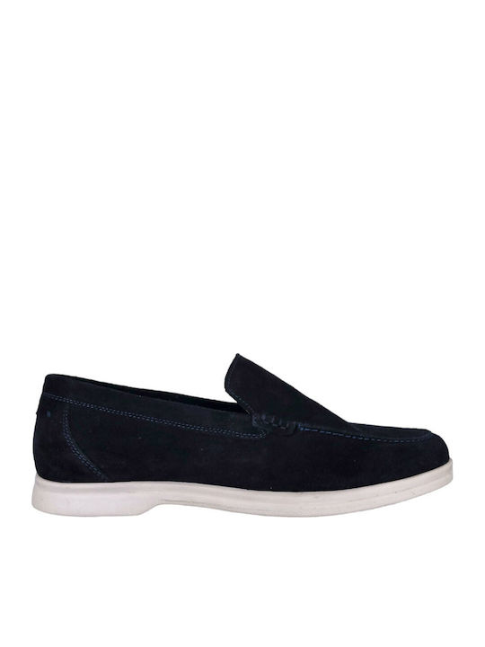 Renato Garini Suede Ανδρικά Loafers σε Μπλε Χρώμα