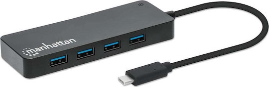 Manhattan Hub 7 Θυρών USB 3.0 με σύνδεση USB-C