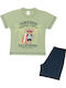 Minerva Kinder Schlafanzug Sommerlich Khaki California