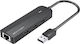 Vention Hub 3 Θυρών USB 2.0 με σύνδεση USB-A / Ethernet