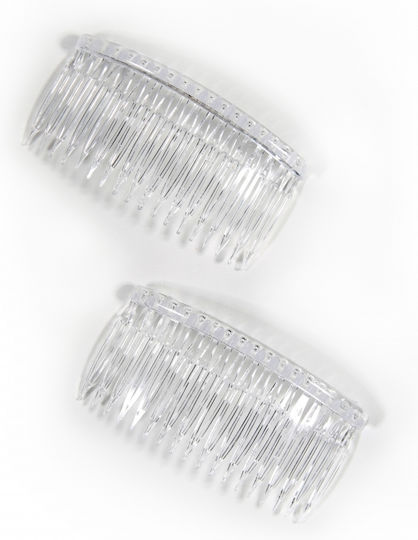 Ro-Ro Accessories Set of Transparent Hair Combs 2 Pieces