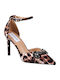 Pantofi cu toc cu Curea Animal Print