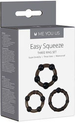Me You Us Easy Squeeze Комплект Пръстени Петел Черен 3бр