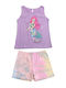 Joyce Set Top & Bottom Kids Summer Pyjamas Purple