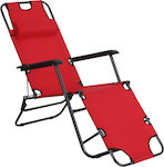 Outsunny Lounger-Armchair Beach Red 135x60x89cm
