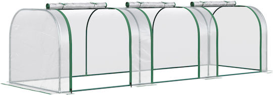 Outsunny Tunnel Greenhouse Tunnel with Metal Frame 2.95x1x0.8m