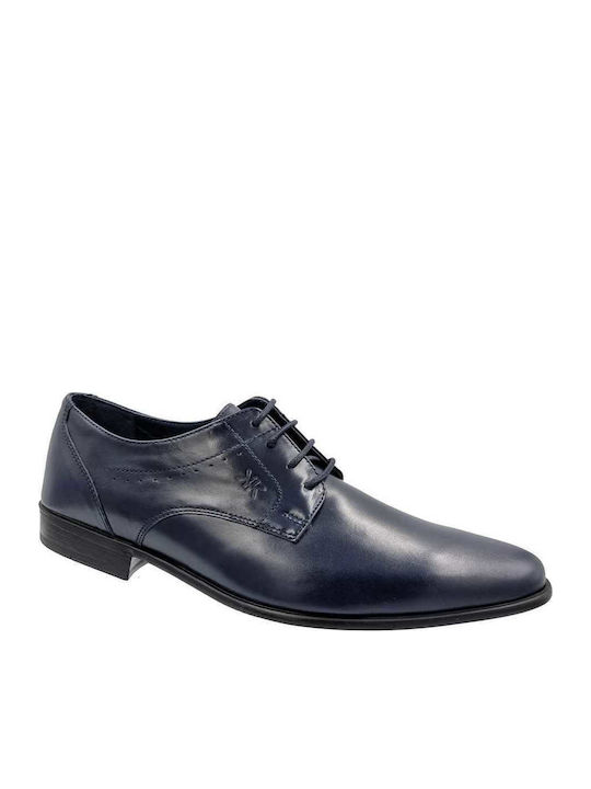 Kricket Men's Leather Casual Shoes Blue