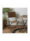 Outdoor Chair Metallic Black 45x55x82cm