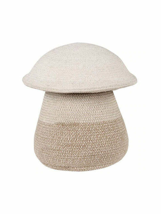 Lorena Canals Детска кошница за съхранение от плат Mama Mushroom Бежов 33x33x38см 1бр