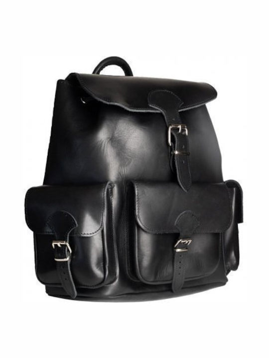 Leather Women's Bag Backpack Black