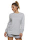 Bodymove Women's Athletic Blouse Long Sleeve Gray