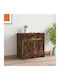 Sideboard Wooden with Drawers Smoky Oak 70x35.5x67.5cm