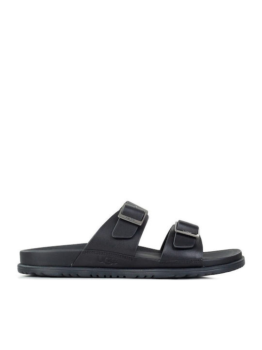 UGG 1119530 Leder Herrensandalen in Schwarz Farbe