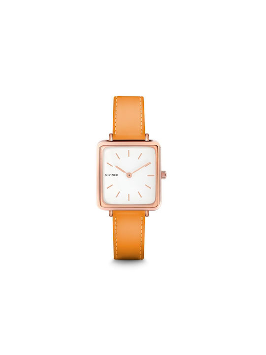 Millner Royal Uhr mit Orange Lederarmband