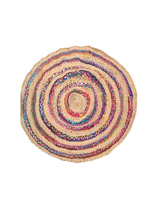 Atmosphera Rug Round Summer from Jute Multi