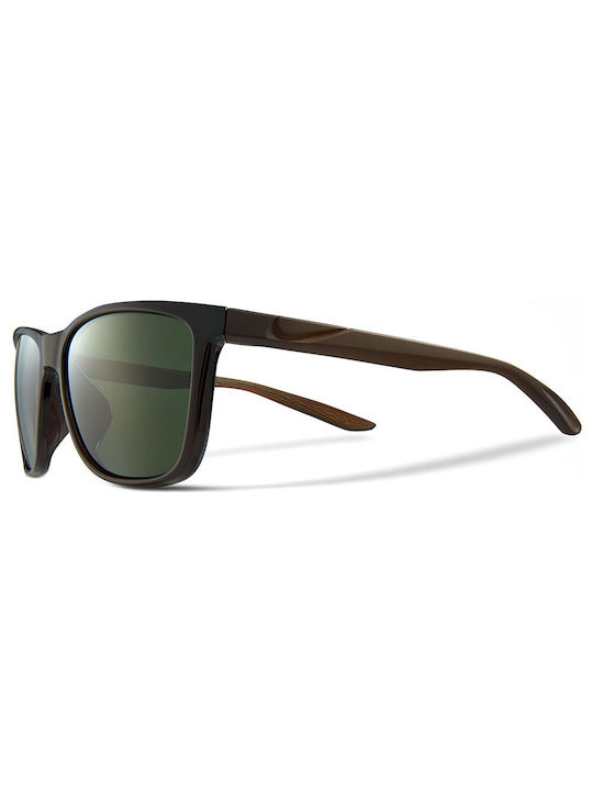 Nike Dawn Ascent Men's Sunglasses with Brown Plastic Frame and Green Lens DQ0802-228