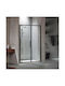 Devon Primus Plus Pivot Shower Screen for Shower with Hinged Door 134-137x195cm Clean Glass Black Matt