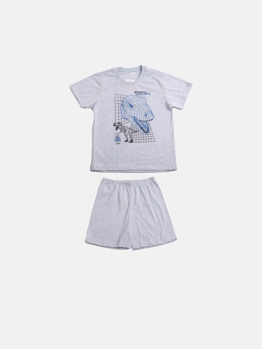 Dreams Set Top & Bottom Kids Summer Pyjamas Light Blue