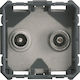 Hager TV- und Radiobuchse Grundlegend in Gray Farbe WXF253