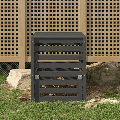 823810 Wooden Open Type Composter 63.5x63.5x77.5cm Grey