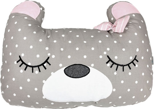Baby Star Crib Decorative Pillow Tiny Friends Bear with Bow Pink 40x65cm