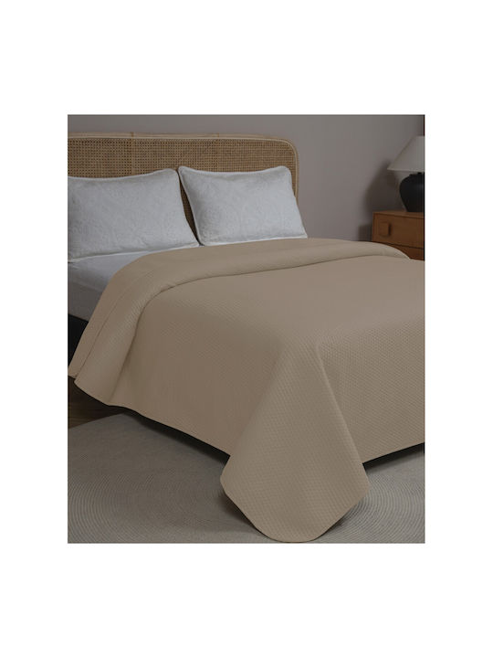 Adam Home Dot Κουβερλί Μονό Microfiber Μπεζ 160x240cm
